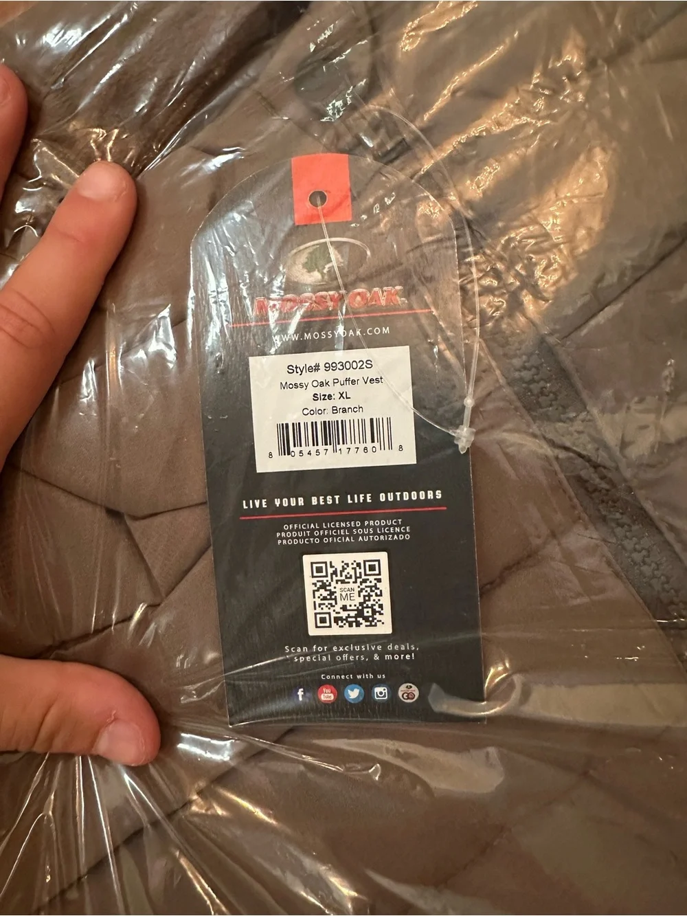 NWT Mossy Oak Puffer Vest Men’s XL
